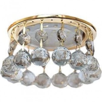 Встраиваемый светильникECOLA GX53 H4 GLASS FD53RVECB тонированный, золото